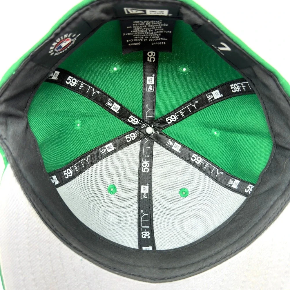 New Era 59FIFTY New York Yankees Fitted Hat Green White Size 7 - Picture 5 of 8